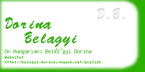 dorina belagyi business card